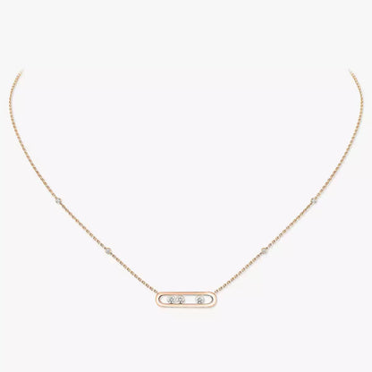 [Dawnora Jewelry] Baby Move Gold Diamond Necklace