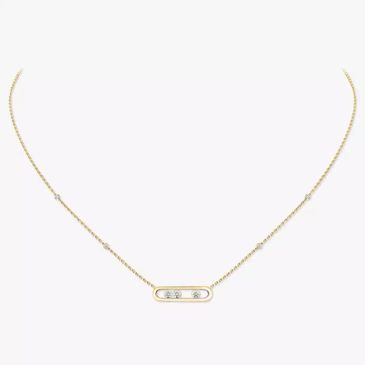 [Dawnora Jewelry] Baby Move Gold Diamond Necklace