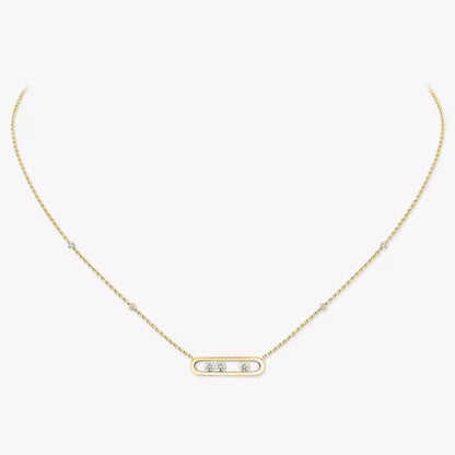 [Dawnora Jewelry] Baby Move Gold Diamond Necklace