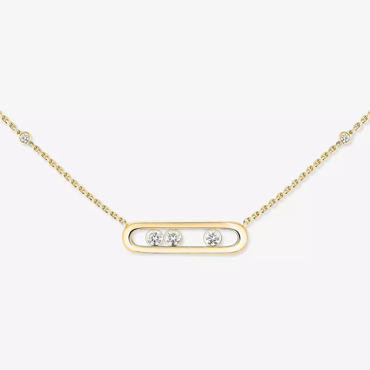 [Dawnora Jewelry] Baby Move Gold Diamond Necklace