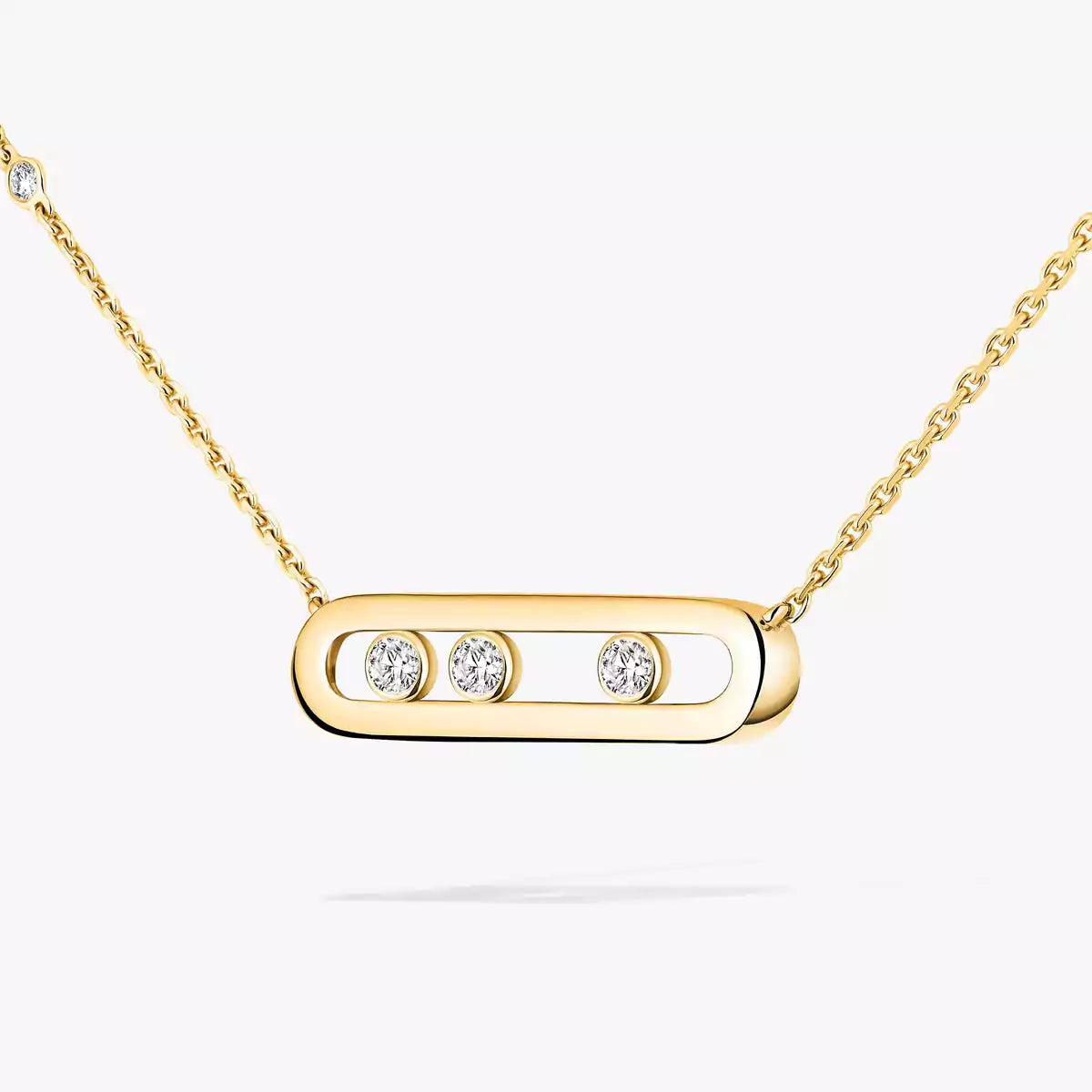 [Dawnora Jewelry] Baby Move Gold Diamond Necklace