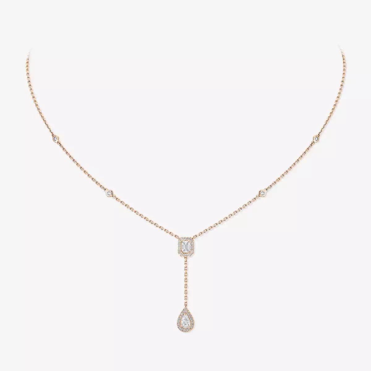 [Dawnora Jewelry]Gold Diamond Tie Necklace