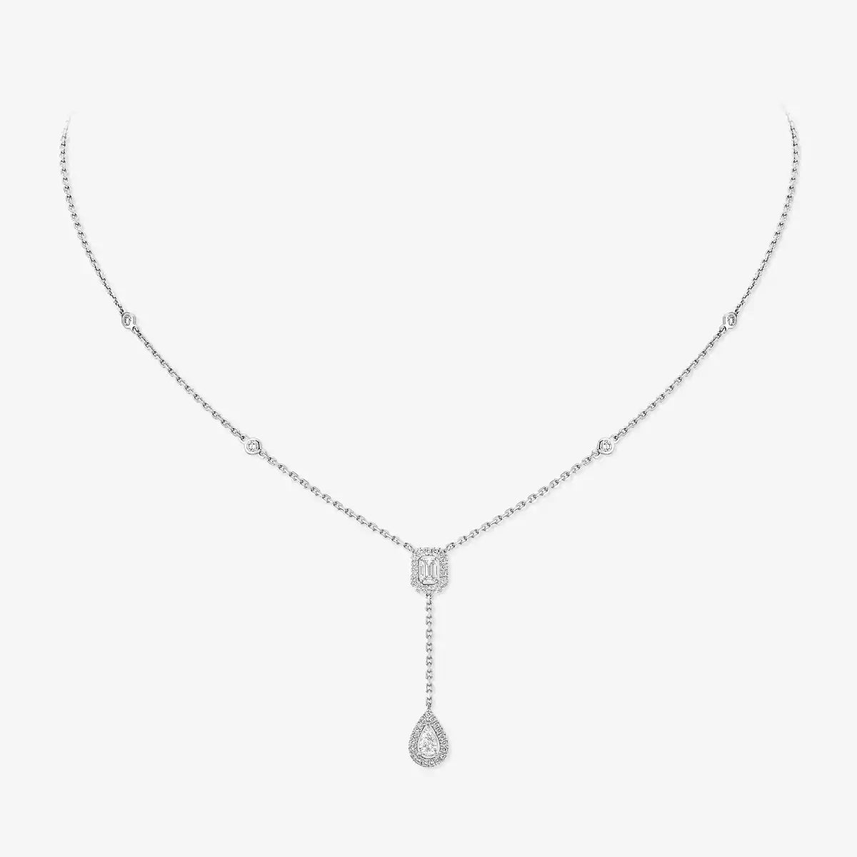[Dawnora Jewelry]Gold Diamond Tie Necklace