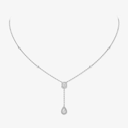 [Dawnora Jewelry]Gold Diamond Tie Necklace