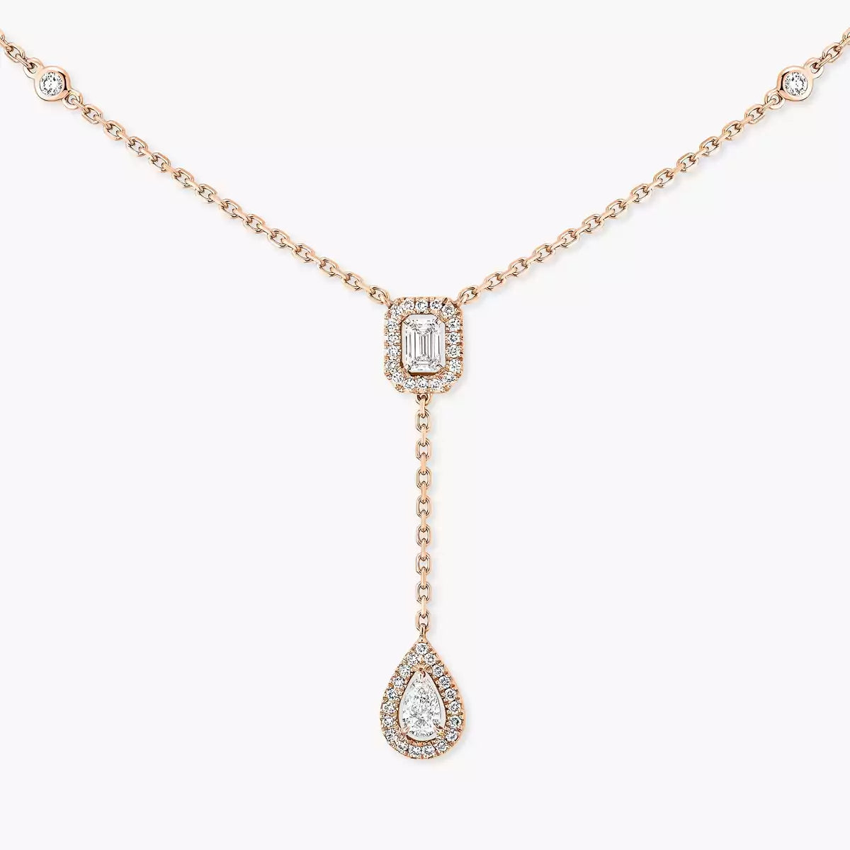 [Dawnora Jewelry]Gold Diamond Tie Necklace