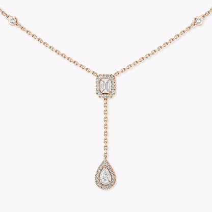 [Dawnora Jewelry]Gold Diamond Tie Necklace