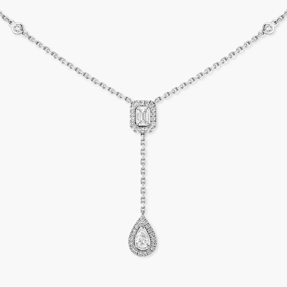 [Dawnora Jewelry]Gold Diamond Tie Necklace