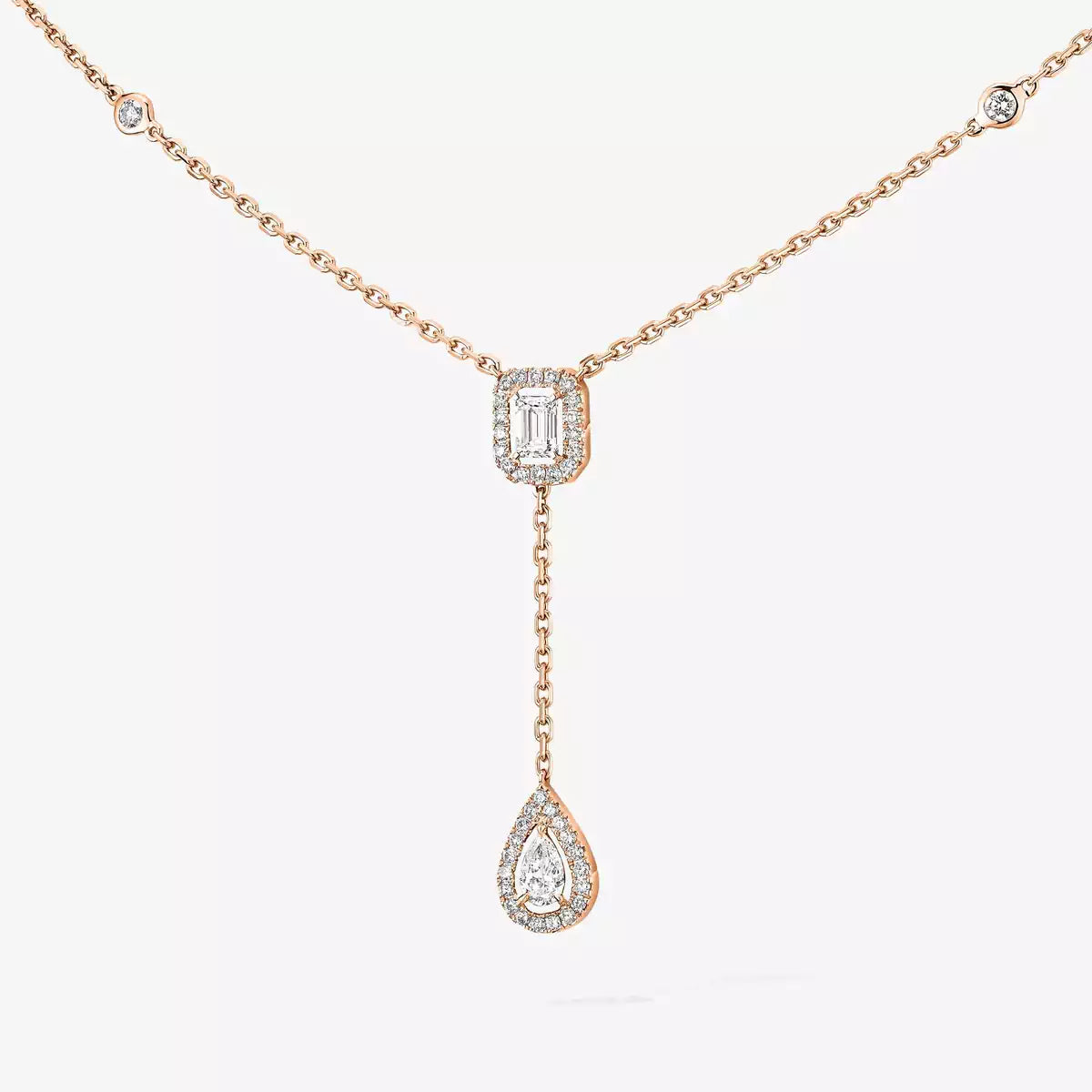 [Dawnora Jewelry]Gold Diamond Tie Necklace