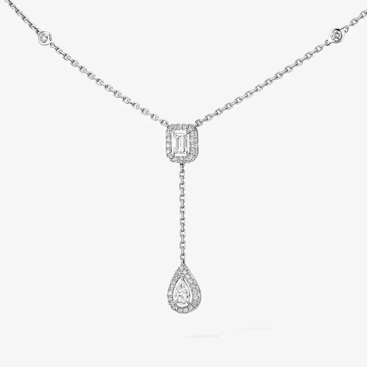 [Dawnora Jewelry]Gold Diamond Tie Necklace
