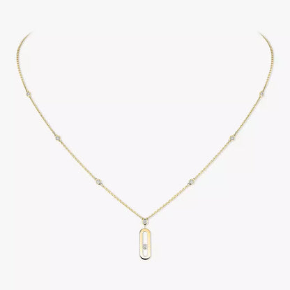[Dawnora Jewelry] Move Uno Gold Diamond Long Necklace