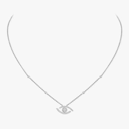 [Dawnora Jewelry]Pave_ Diamond Necklace Lucky Eye