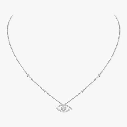 [Dawnora Jewelry]Pave_ Diamond Necklace Lucky Eye