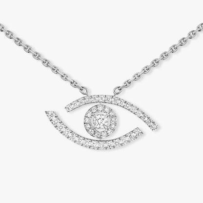 [Dawnora Jewelry]Pave_ Diamond Necklace Lucky Eye