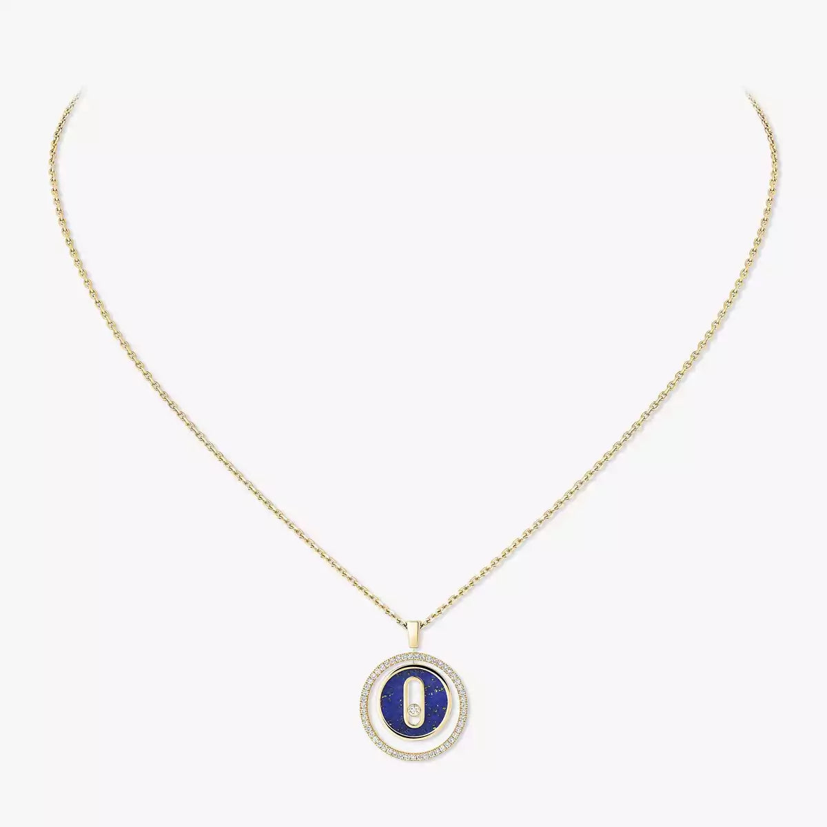 [Dawnora Jewelry]Lucky Move Diamond Necklace in Rose Gold and White Mother-of-Pearl