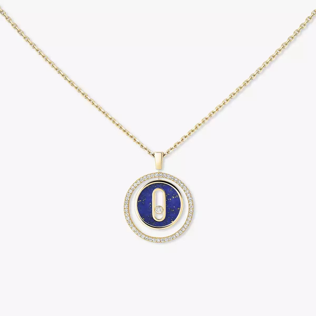 [Dawnora Jewelry]Lucky Move Diamond Necklace in Rose Gold and White Mother-of-Pearl