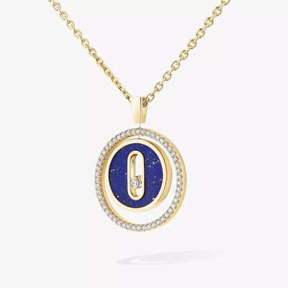 [Dawnora Jewelry]Lucky Move Diamond Necklace in Rose Gold and White Mother-of-Pearl