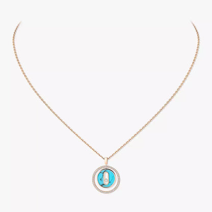 [Dawnora Jewelry]Lucky Move Diamond Necklace in Rose Gold and White Mother-of-Pearl