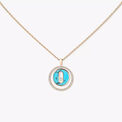 [Dawnora Jewelry]Lucky Move Diamond Necklace in Rose Gold and White Mother-of-Pearl