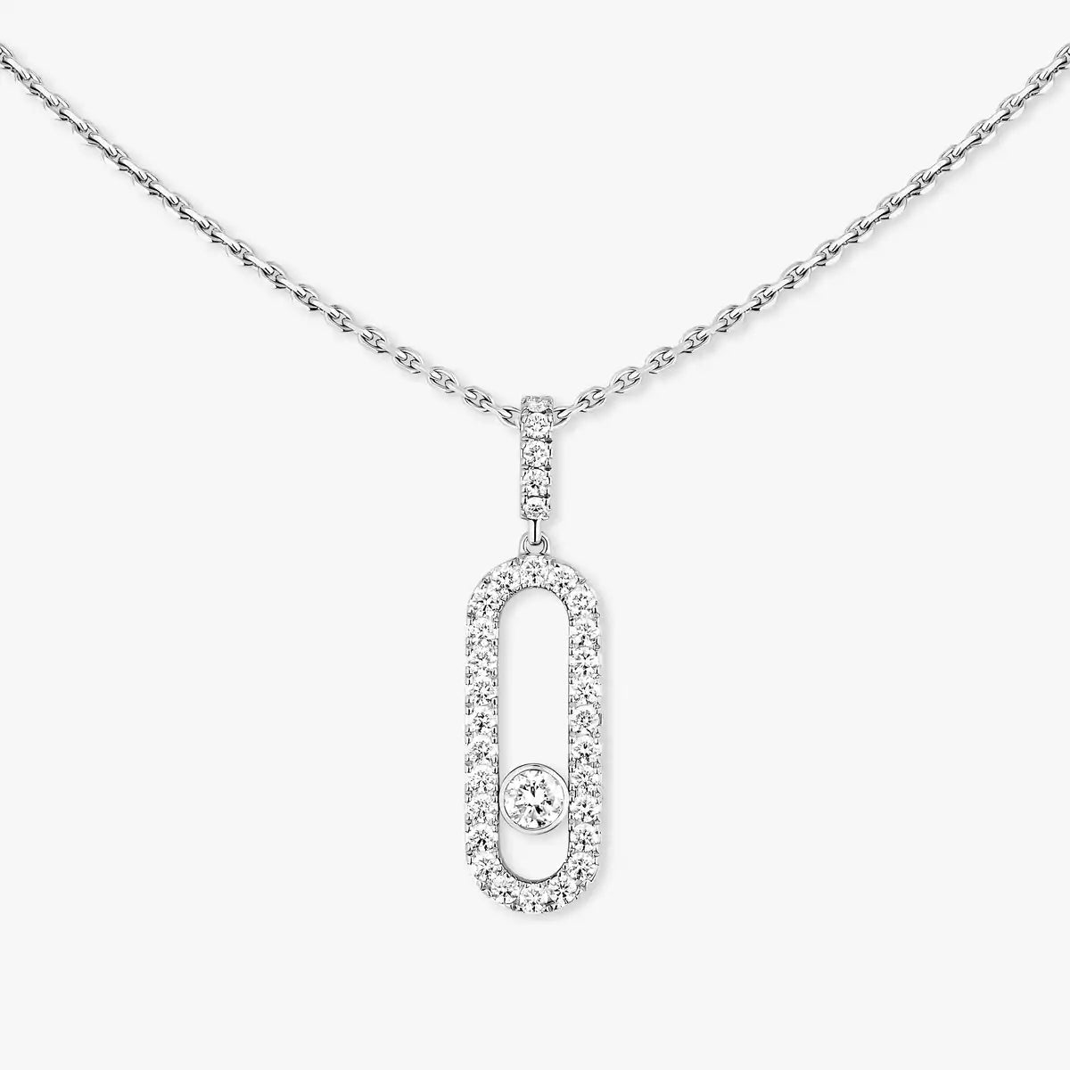 [Dawnora Jewelry]Move Uno Diamond Necklace in Rose Gold
