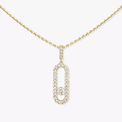 [Dawnora Jewelry]Move Uno Diamond Necklace in Rose Gold