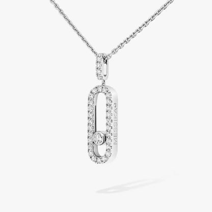 [Dawnora Jewelry]Move Uno Diamond Necklace in Rose Gold