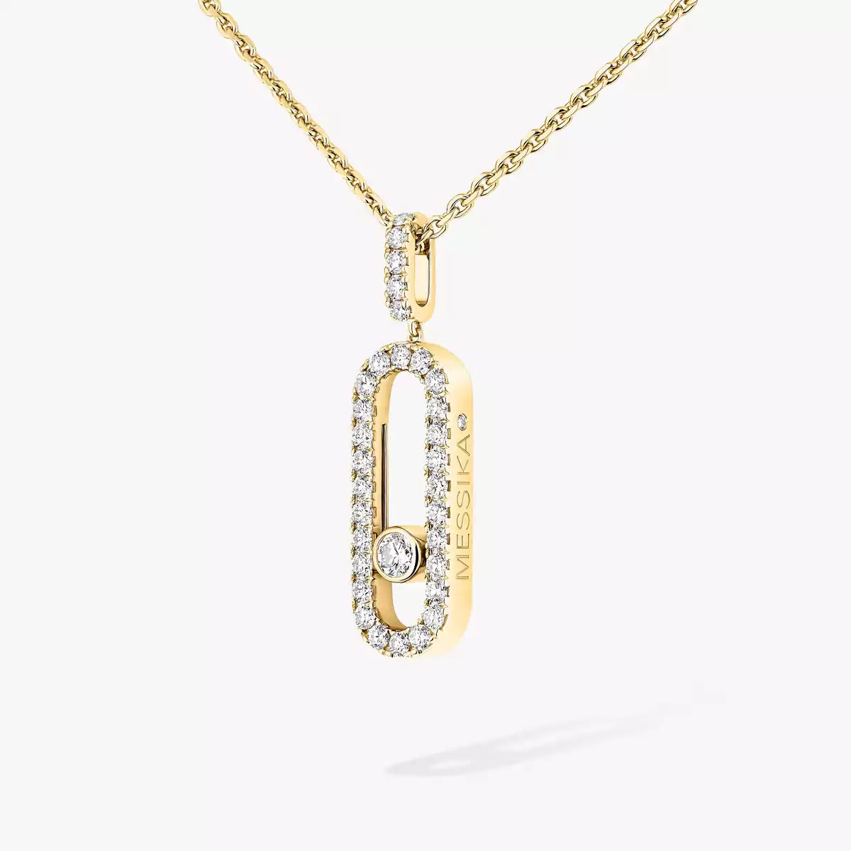 [Dawnora Jewelry]Move Uno Diamond Necklace in Rose Gold