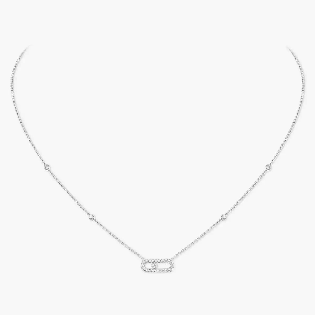 [Dawnora Jewelry]Diamond Necklace Move Uno