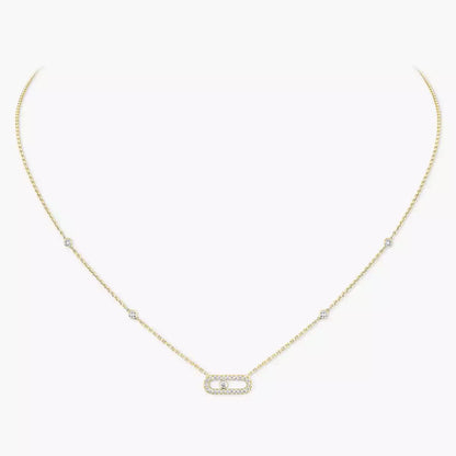 [Dawnora Jewelry]Diamond Necklace Move Uno