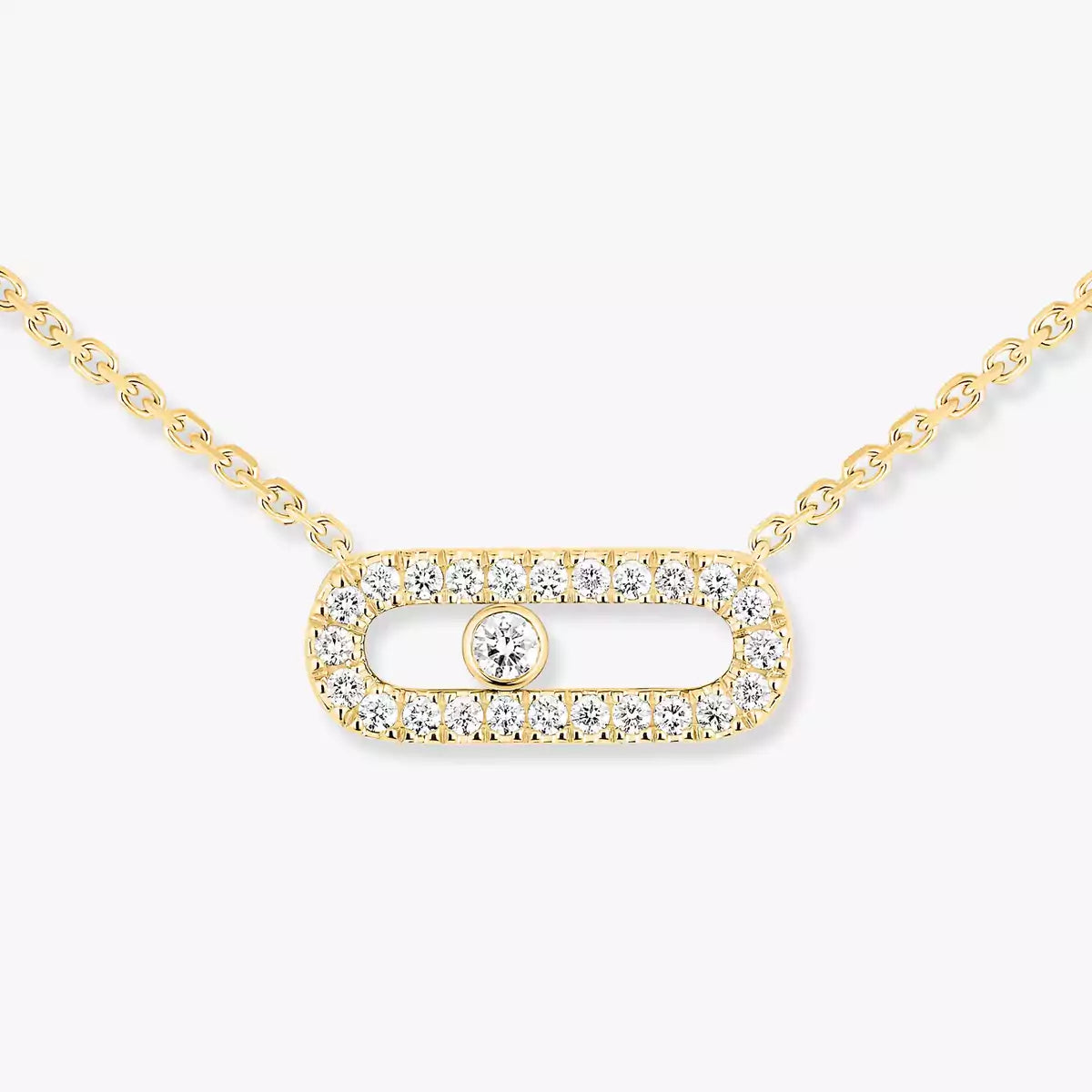 [Dawnora Jewelry]Diamond Necklace Move Uno