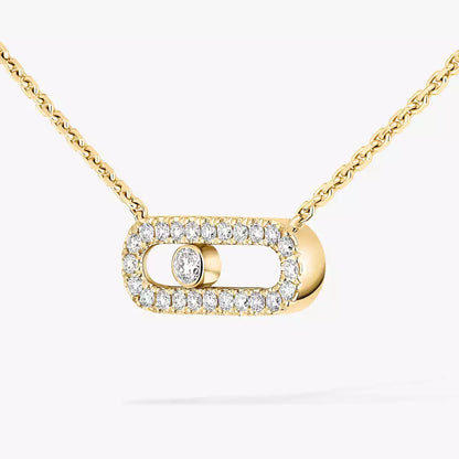 [Dawnora Jewelry]Diamond Necklace Move Uno