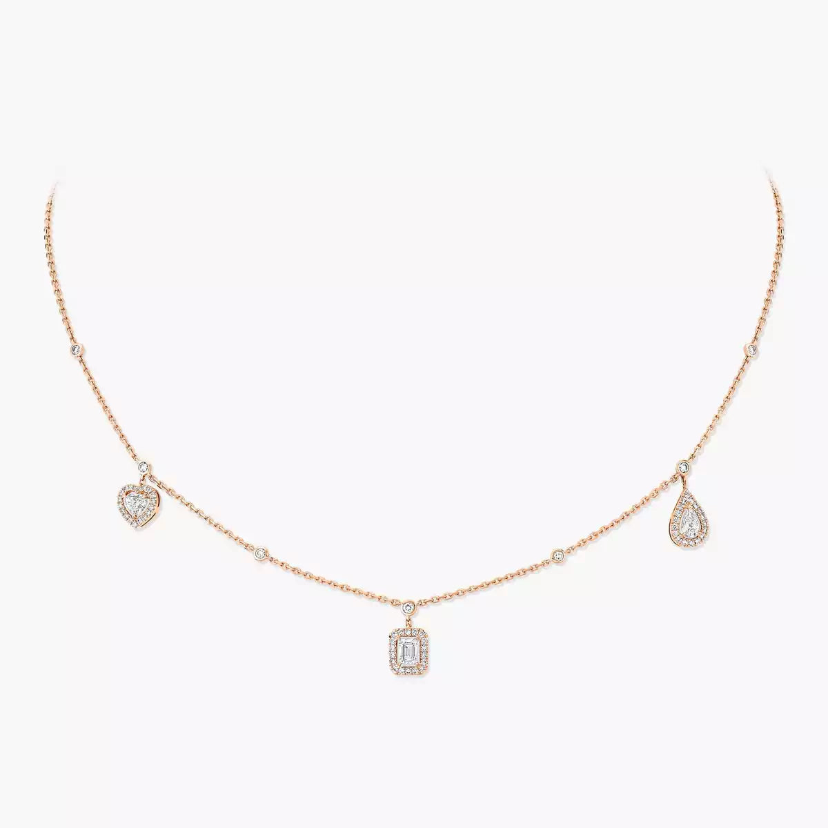 [Dawnora Jewelry]My Twin Diamond Necklace in Silver