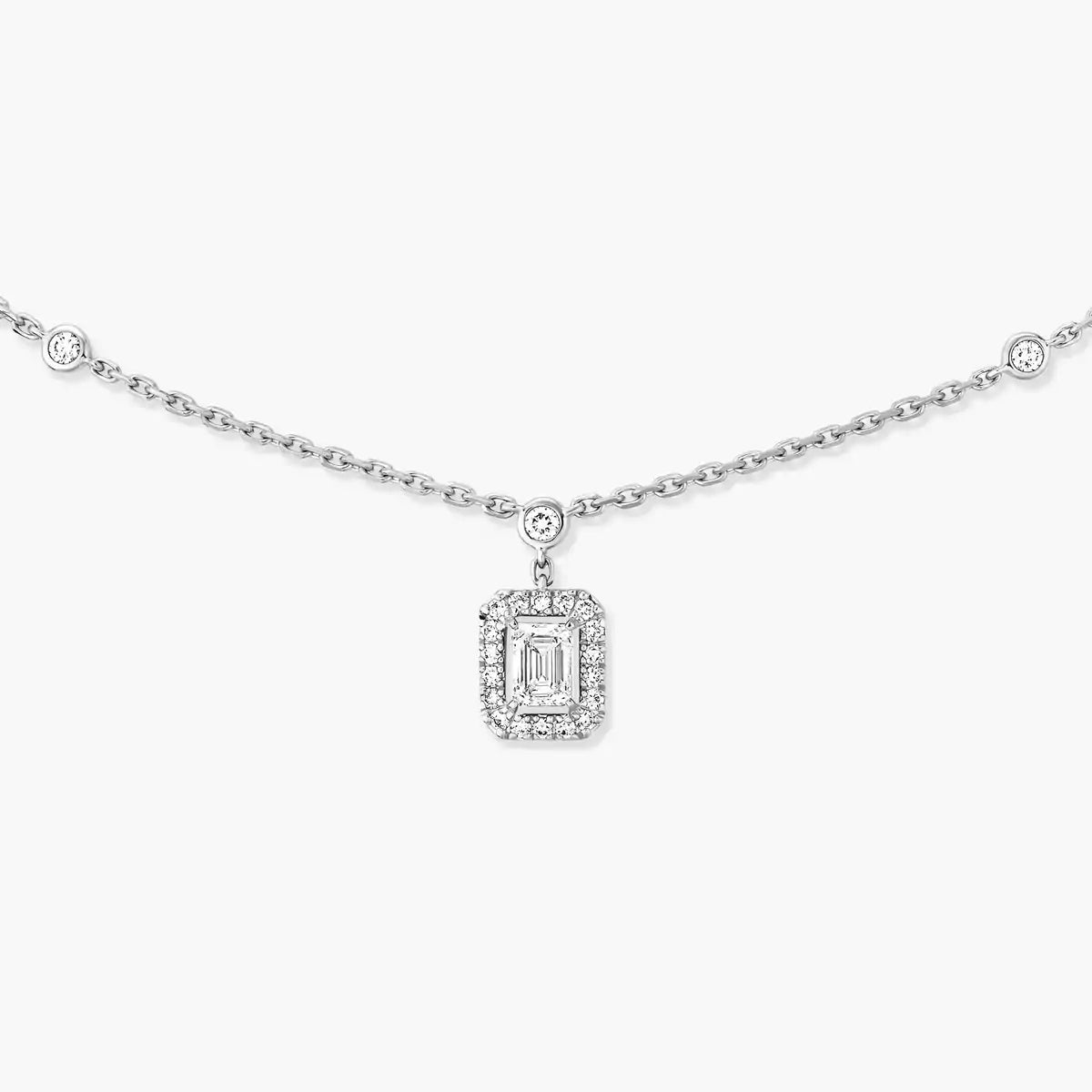 [Dawnora Jewelry]My Twin Diamond Necklace in Silver