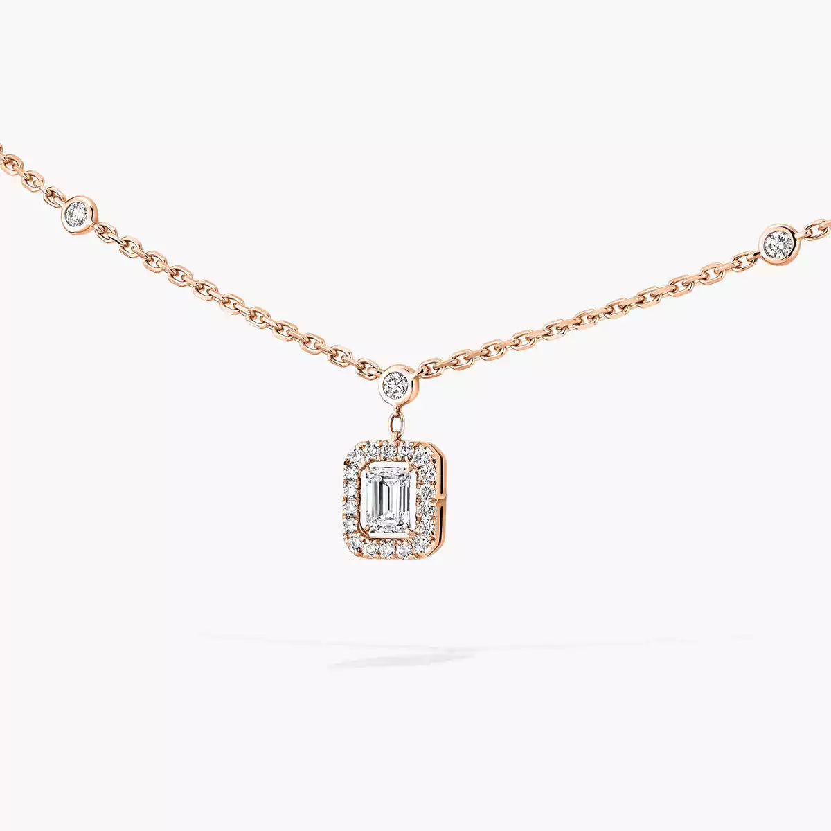 [Dawnora Jewelry]My Twin Diamond Necklace in Silver