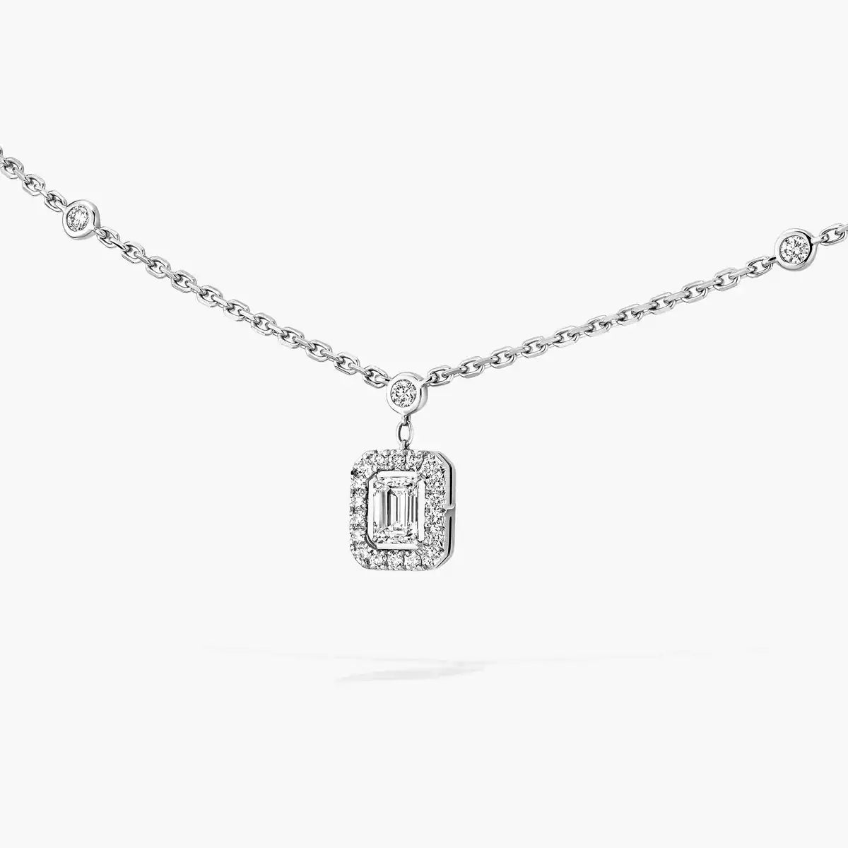 [Dawnora Jewelry]My Twin Diamond Necklace in Silver