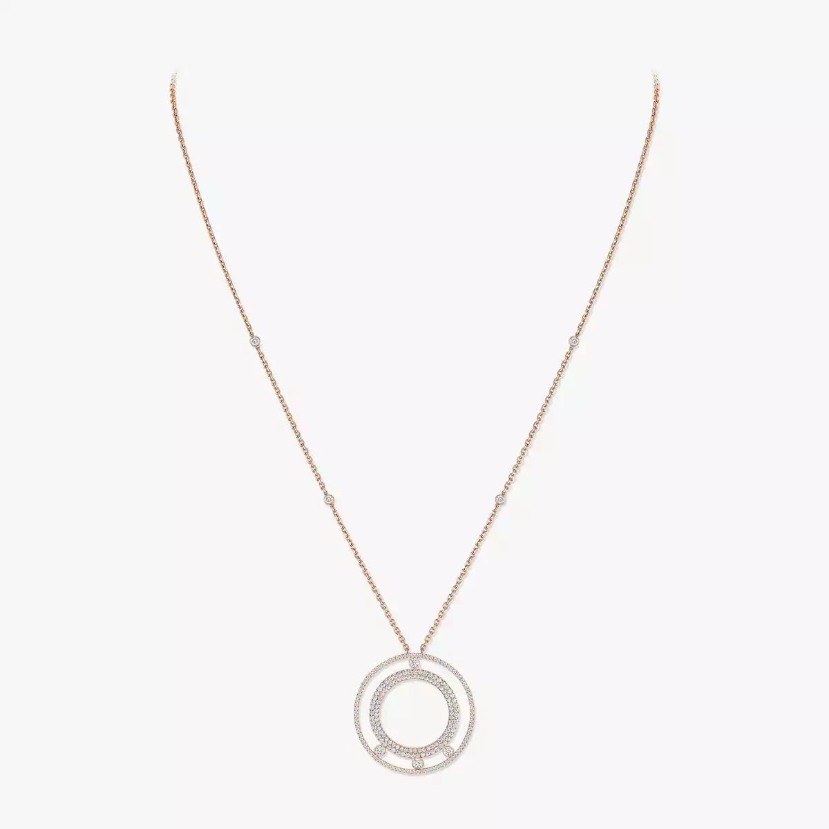 [Dawnora Jewelry]Move Romane Long Pave_-Set Diamond Necklace