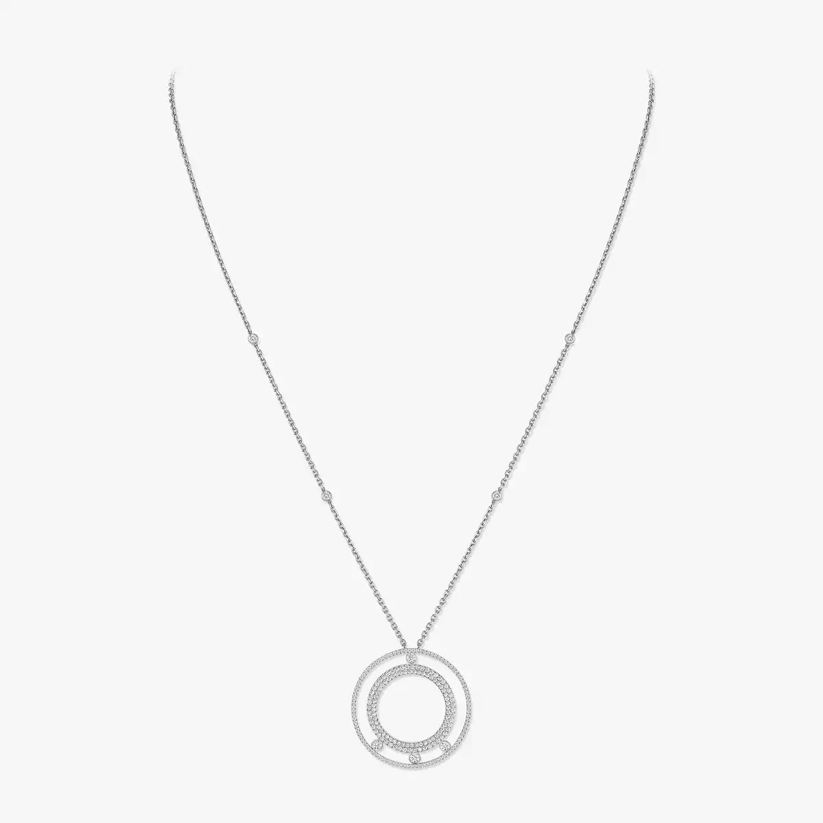[Dawnora Jewelry]Move Romane Long Pave_-Set Diamond Necklace