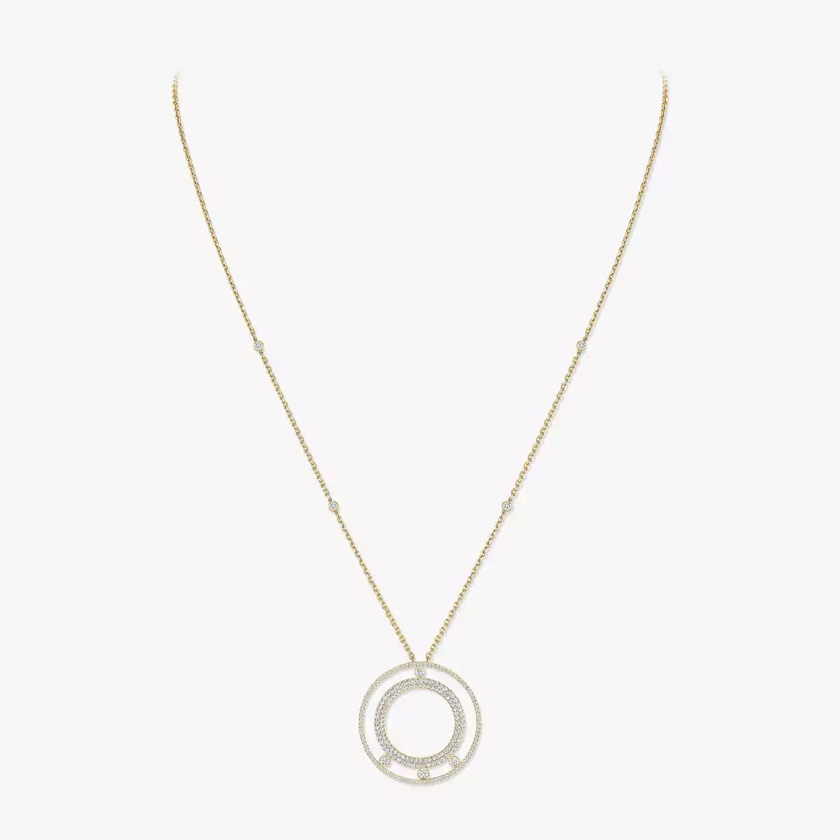 [Dawnora Jewelry]Move Romane Long Pave_-Set Diamond Necklace
