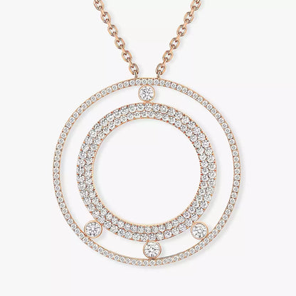 [Dawnora Jewelry]Move Romane Long Pave_-Set Diamond Necklace