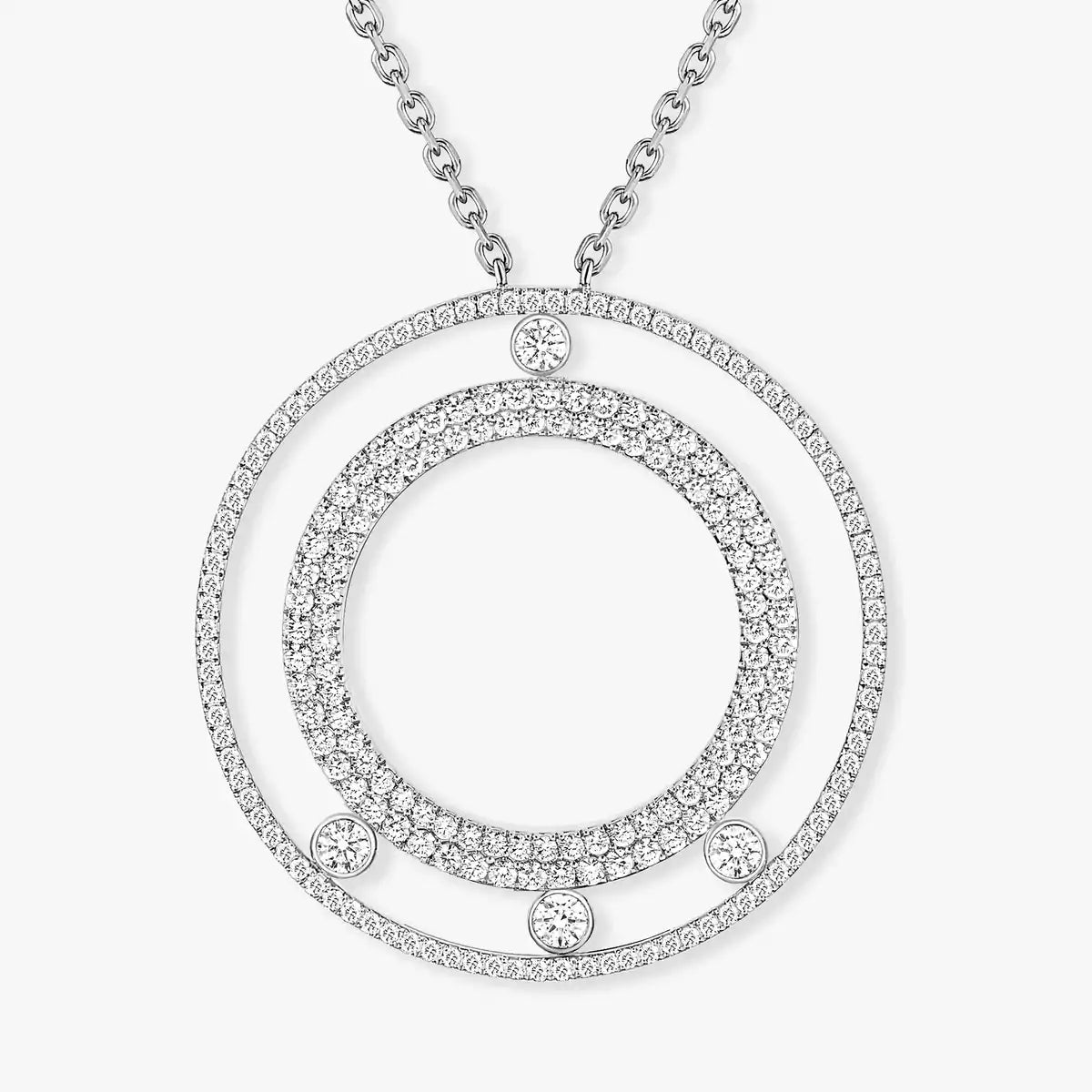 [Dawnora Jewelry]Move Romane Long Pave_-Set Diamond Necklace