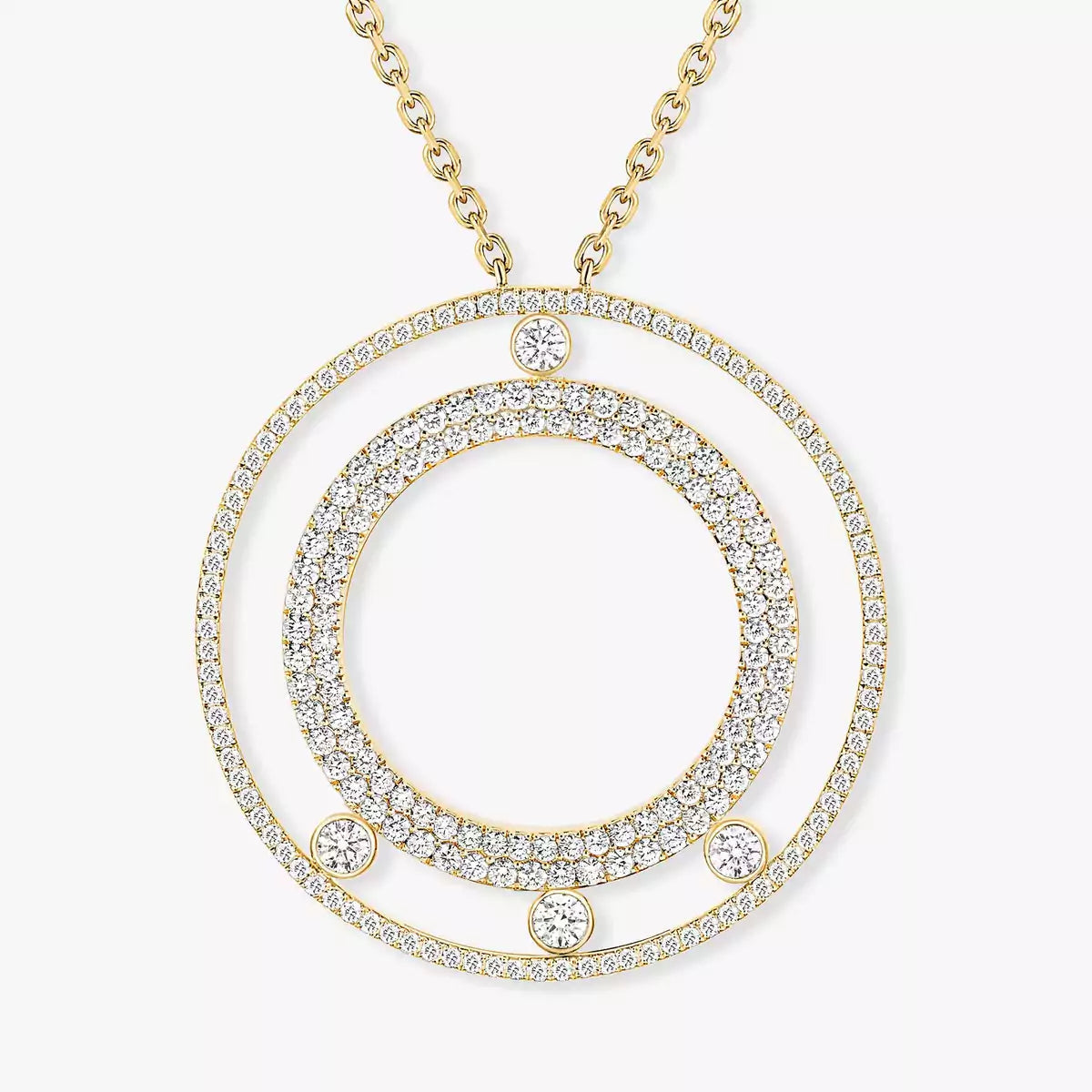 [Dawnora Jewelry]Move Romane Long Pave_-Set Diamond Necklace