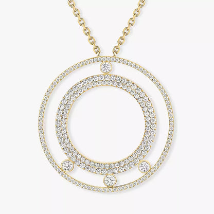 [Dawnora Jewelry]Move Romane Long Pave_-Set Diamond Necklace