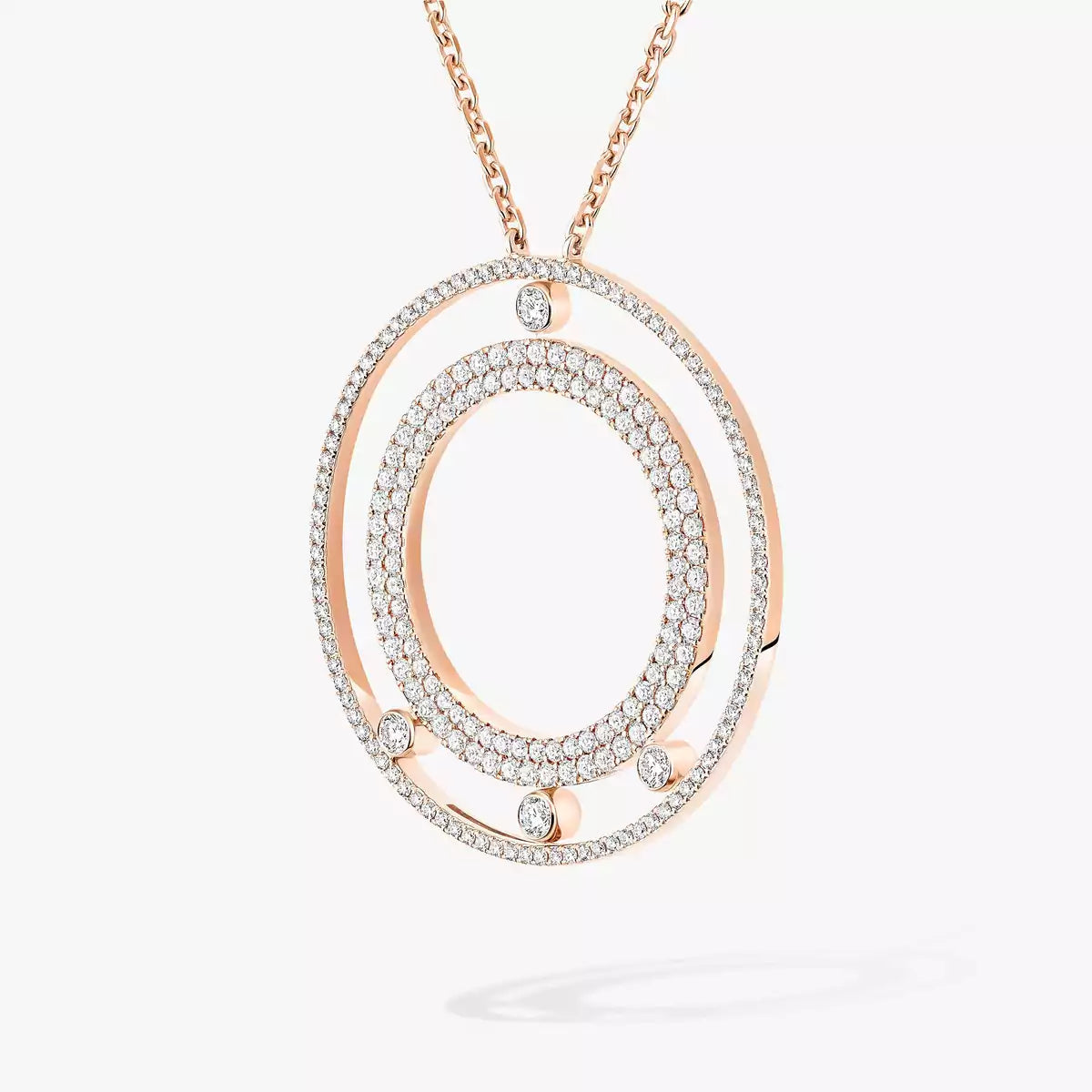 [Dawnora Jewelry]Move Romane Long Pave_-Set Diamond Necklace