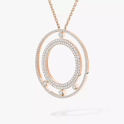 [Dawnora Jewelry]Move Romane Long Pave_-Set Diamond Necklace