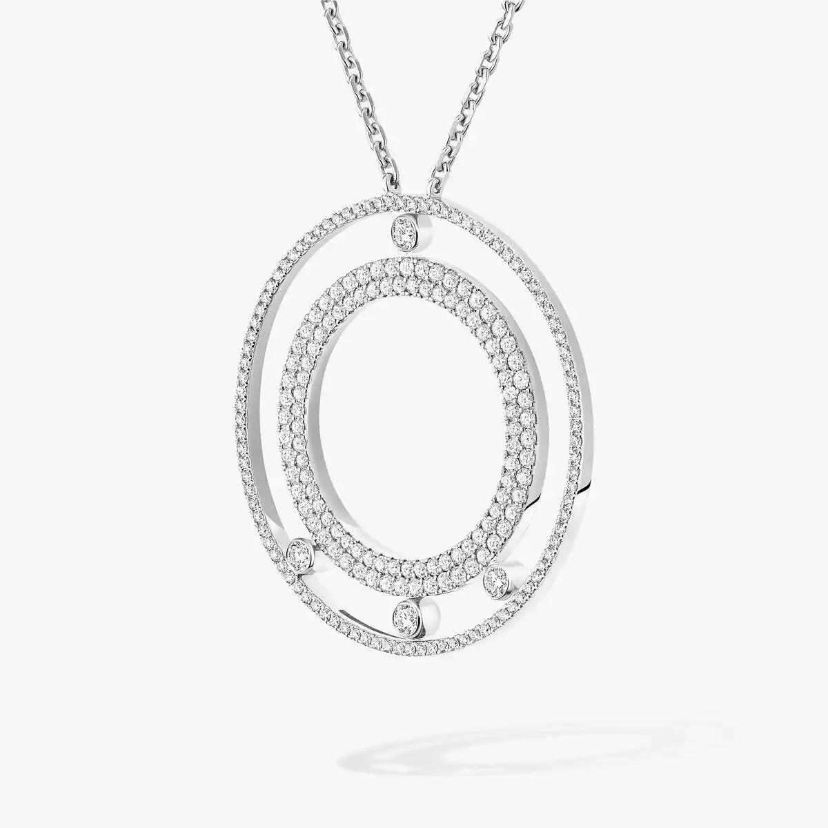 [Dawnora Jewelry]Move Romane Long Pave_-Set Diamond Necklace