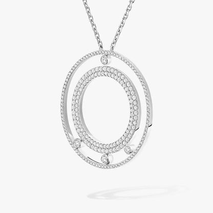 [Dawnora Jewelry]Move Romane Long Pave_-Set Diamond Necklace