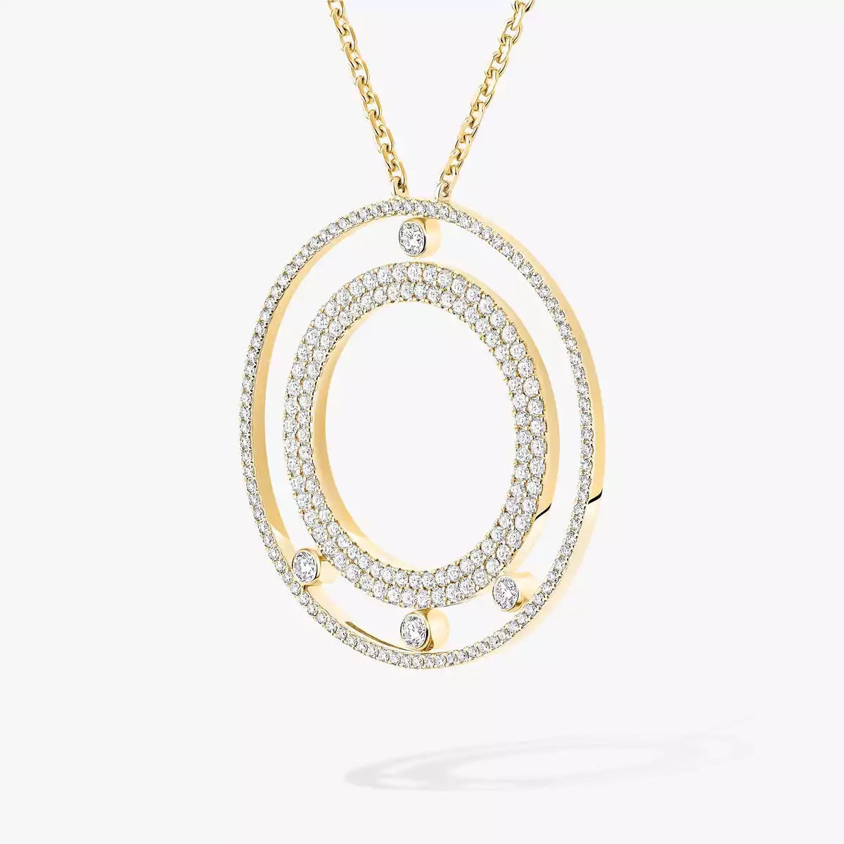 [Dawnora Jewelry]Move Romane Long Pave_-Set Diamond Necklace