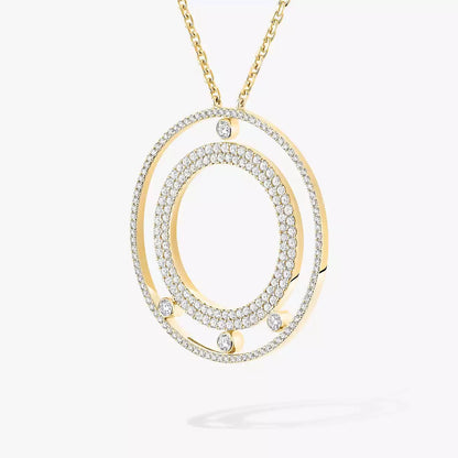 [Dawnora Jewelry]Move Romane Long Pave_-Set Diamond Necklace
