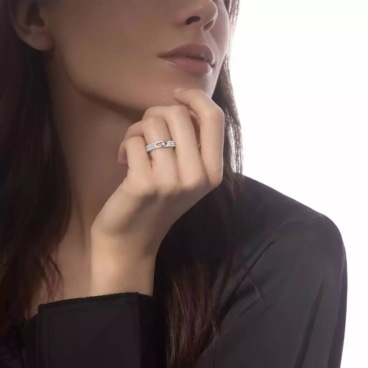 [Dawnora Jewelry]Move Joaillerie Pave_ Diamond Wedding Ring
