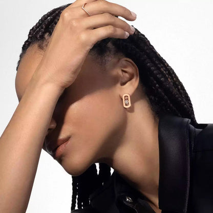 [Dawnora Jewelry]So Move Diamond Earrings in Yellow Gold