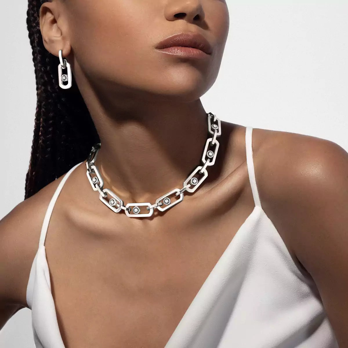 [Dawnora Jewelry]So Move XL Diamond Pendant Earrings